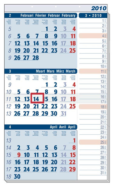 Strobbe 330216 Weekly/Monthly appointment book 12Seiten Mehrfarben Terminkalender