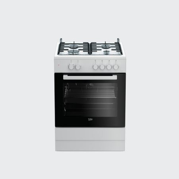 Beko FSM62010DW Freestanding Gas hob White cooker