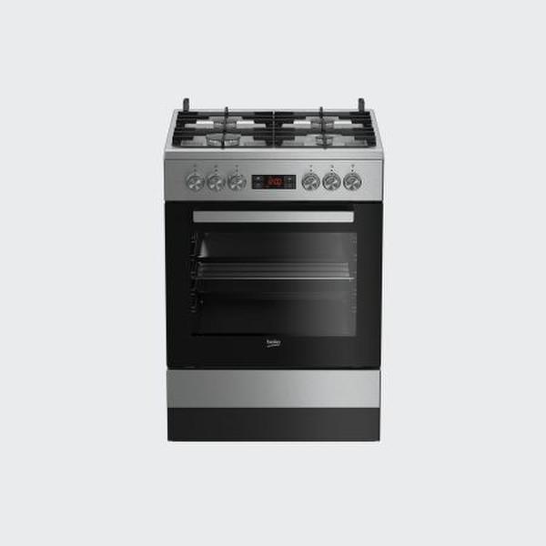 Beko FSM62330DXS Freistehend Gas hob Edelstahl Küchenherd