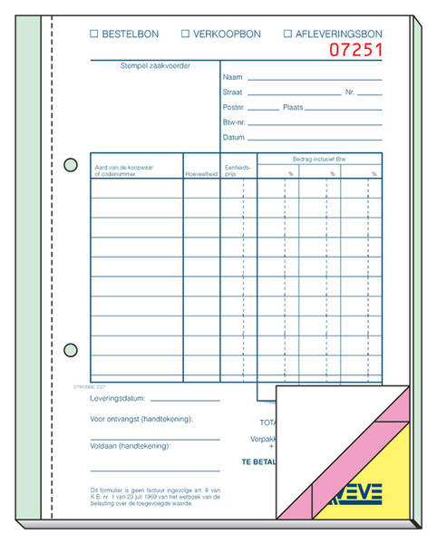 Strobbe 307080 business form