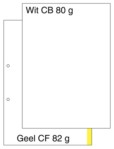 Strobbe 345140 A4 (210×297 mm) Weiß, Gelb Druckerpapier