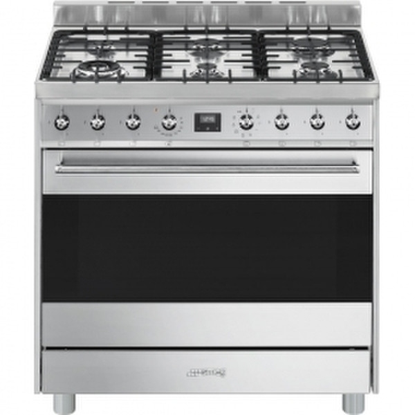 Smeg C9GMX9 Freestanding Gas hob A Stainless steel cooker