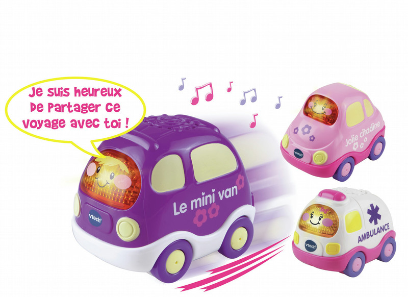 VTech Tut Tut Bolides Coffret trio rose toy vehicle