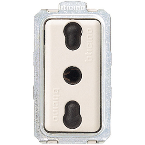 bticino 5180 2P Black,Ivory,Stainless steel electrical switch