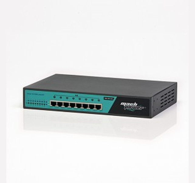 MachPower NW-SP8-002 Неуправляемый Fast Ethernet (10/100) Power over Ethernet (PoE) Черный сетевой коммутатор