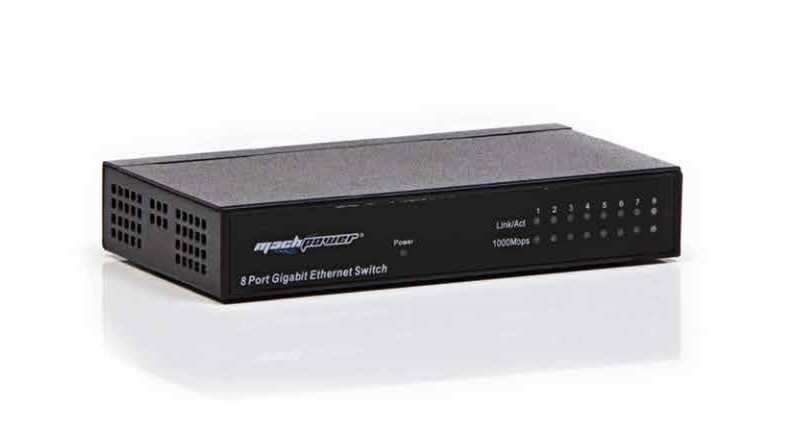 MachPower SW-UG8L-018 Gigabit Ethernet (10/100/1000) Black network switch