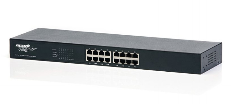 MachPower SW-UG24L-027 ungemanaged Gigabit Ethernet (10/100/1000) Schwarz Netzwerk-Switch