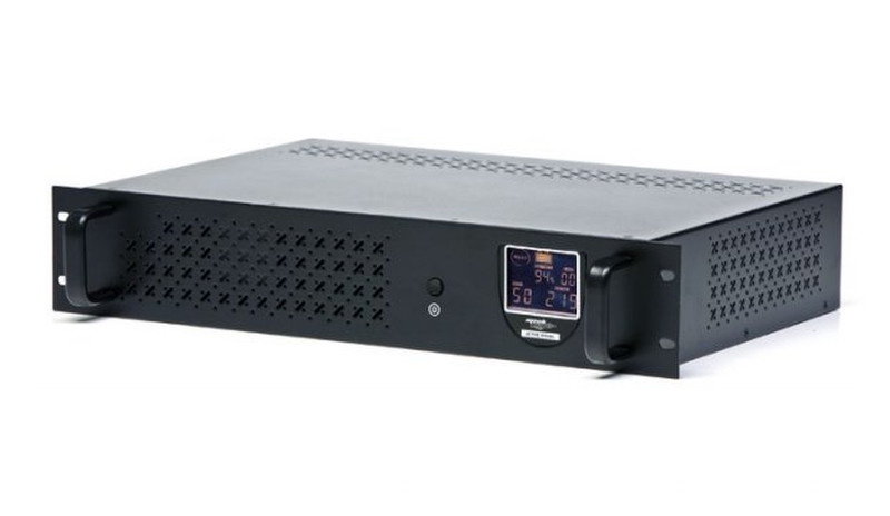 MachPower UPS-LIR60D Zeile-interaktiv 600VA 4AC outlet(s) Rackmount Schwarz Unterbrechungsfreie Stromversorgung (UPS)