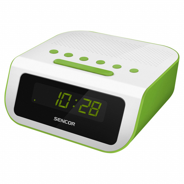 Sencor SRC 135 Часы Цифровой Зеленый, Белый радиоприемник