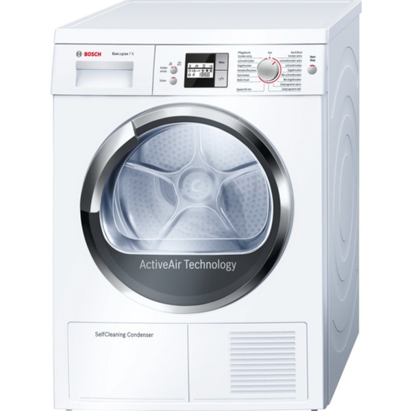 Bosch Logixx 8 WTW865E2 Freistehend Frontlader 7kg A+ Weiß Wäschetrockner