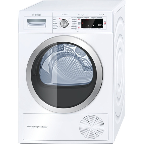 Bosch Serie 8 WTW87570EX Freestanding Front-load 9kg A++ White tumble dryer