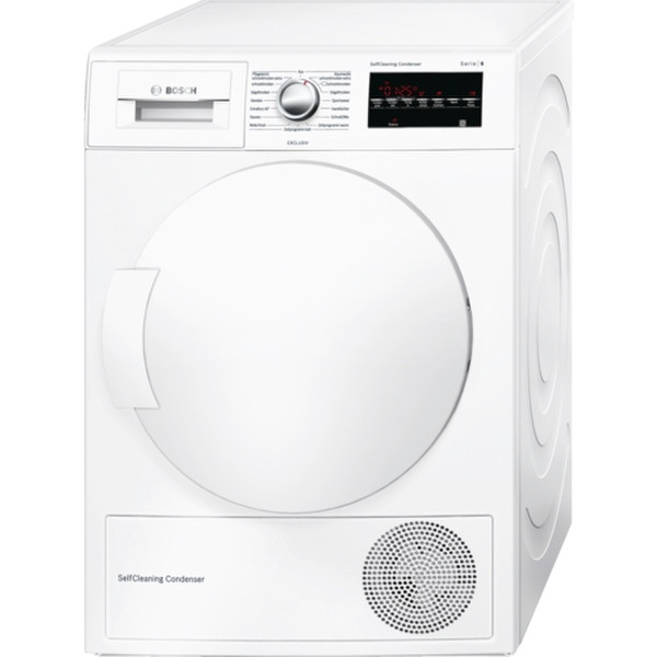 Bosch Serie 6 WTW83480 Отдельностоящий Фронтальная загрузка 8кг Белый сушилка для белья