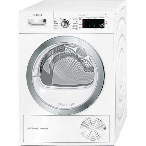 Bosch Serie 8 WTWH7590 Freistehend Frontlader 9kg A++ Weiß Wäschetrockner