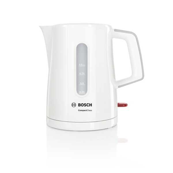 Bosch CompactClass TWK3A051 1л 2400Вт Серый, Белый электрический чайник