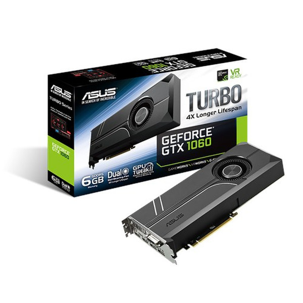 ASUS TURBO-GTX1060-6G GeForce GTX 1060 6GB GDDR5 Grafikkarte