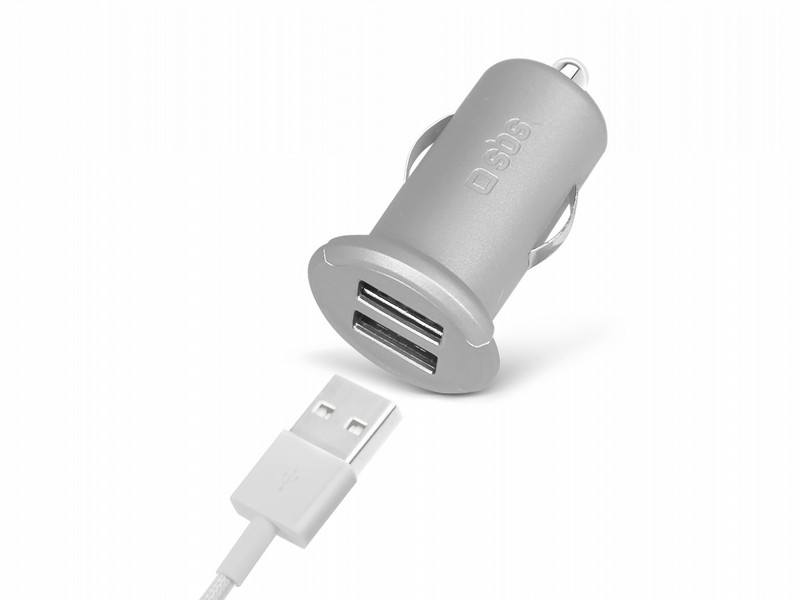 SBS TECAR2USB2AS Auto Silver mobile device charger