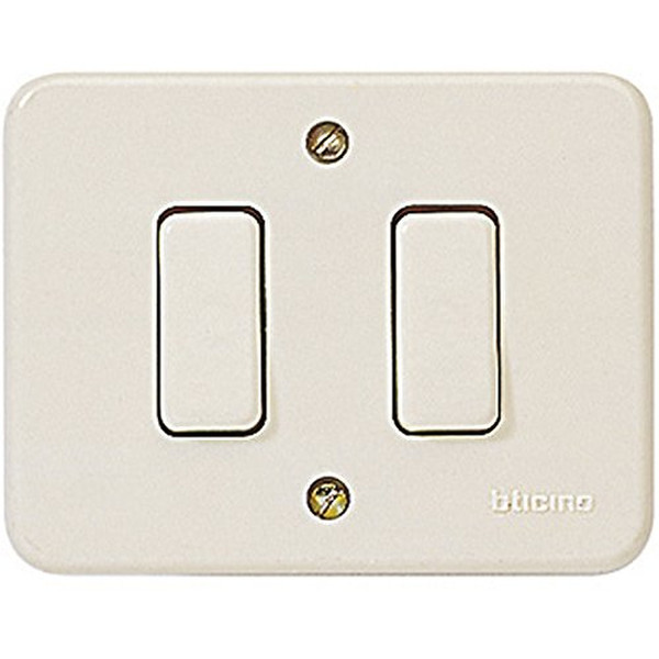 bticino 1201N 2P Ivory electrical switch