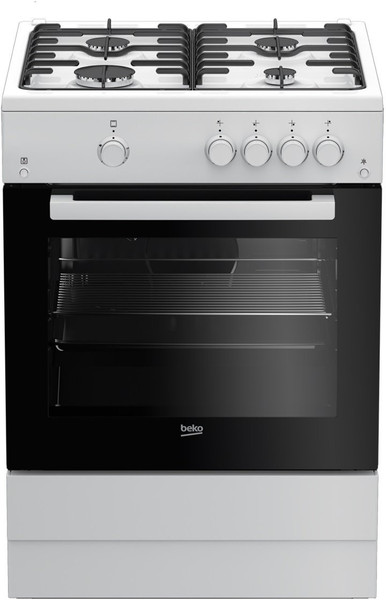 Beko FSG62010FW Freistehend Gas hob Weiß Küchenherd