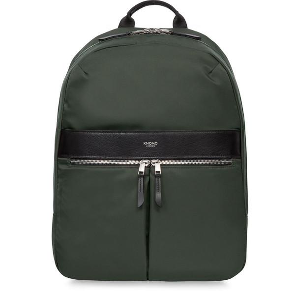 Knomo 119-401-KOM Leather,Nylon Black/Green backpack