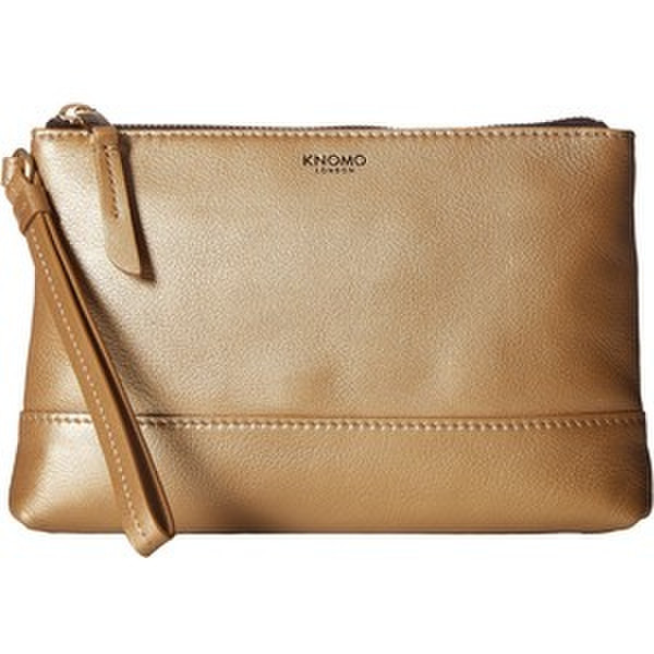 Knomo 20-050-GLD Leather Gold Clutch bag handbag