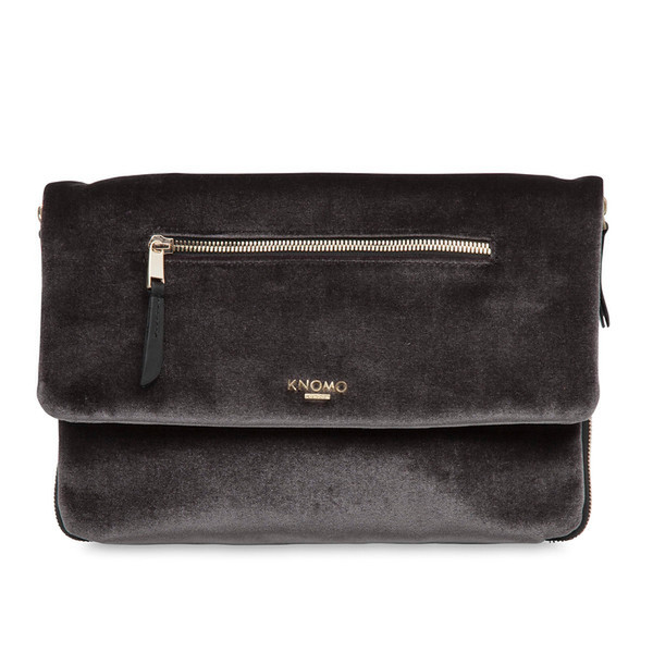 Knomo Elektronista Clutch bag Velvet Charcoal