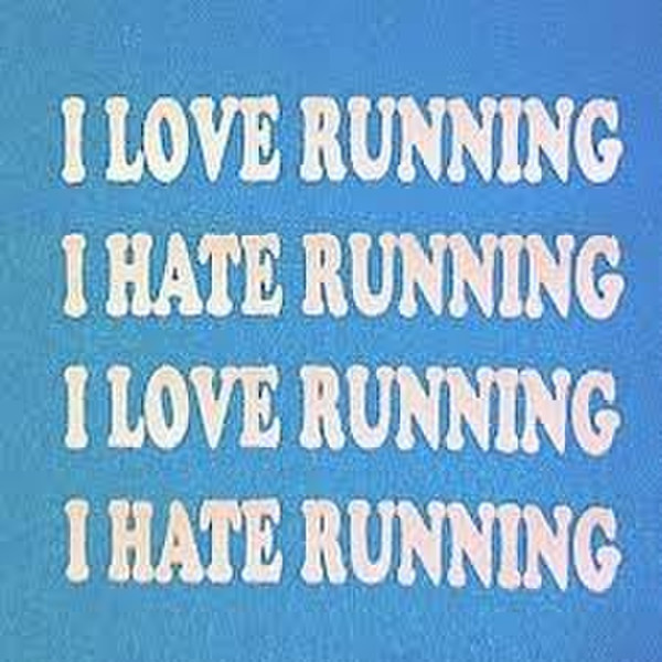 Hippie Runner I Love Running. I Hate Running Unisex Blue,White bandana