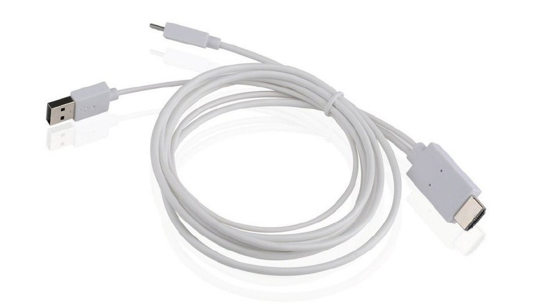 Approx APPC23 Micro-USB, USB HDMI Белый кабельный разъем/переходник