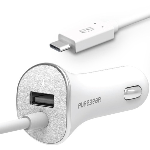 PureGear 61299PG Auto White mobile device charger