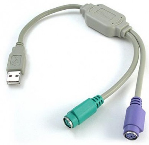 BRobotix 897 USB 2x PS/2 Grau Kabelschnittstellen-/adapter
