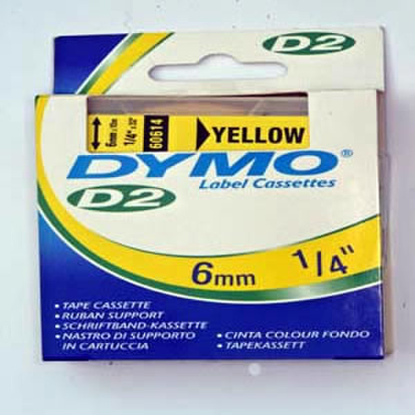 DYMO 6mm Yellow D2 Tape 60614 D2 label-making tape