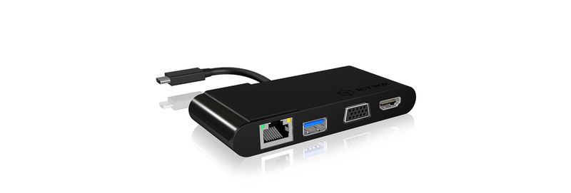 ICY BOX IB-DK403-C USB 3.0 (3.1 Gen 1) Type-C Schwarz