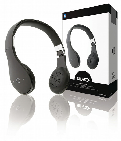 Sweex SWBTHS100BL Head-band Binaural Wired/Bluetooth Black mobile headset