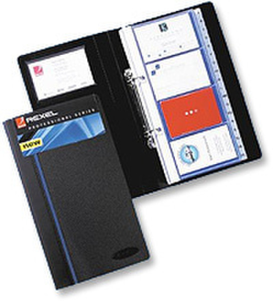 Rexel Optima Business Card Book Black