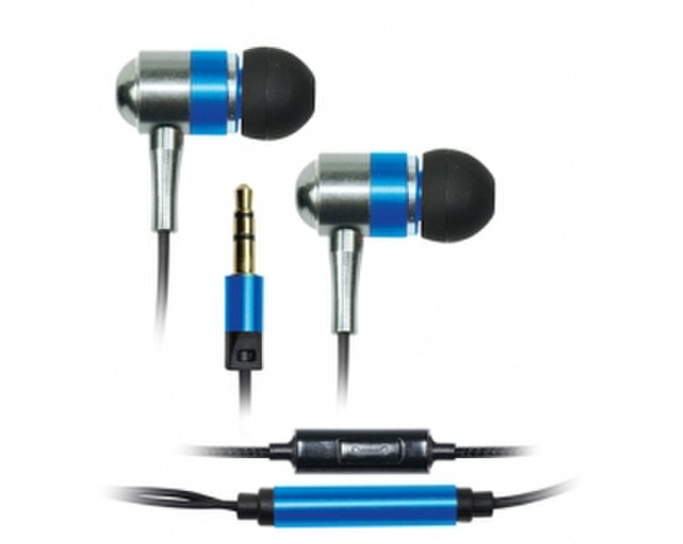 Vakoss SK-225EB In-ear Binaural Wired Blue,Silver mobile headset