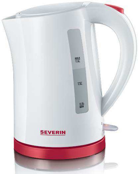 Severin WK 9941 1.5л 2200Вт Красный, Белый электрический чайник