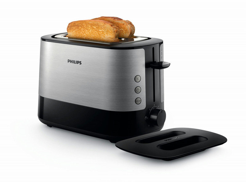 Philips Viva Collection HD2638/90 2slice(s) Black,Stainless steel toaster