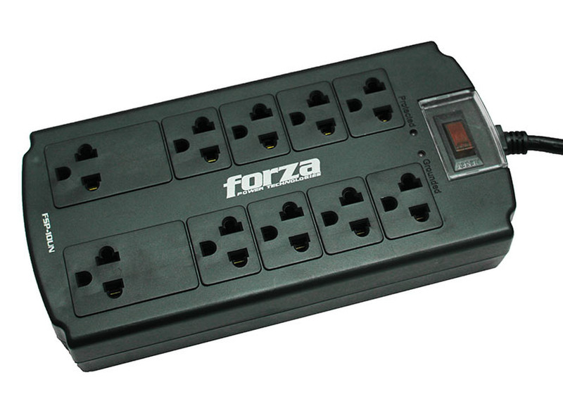 Forza Power Technologies FSP-10UN 10AC outlet(s) 110-240V 1.5m Black surge protector