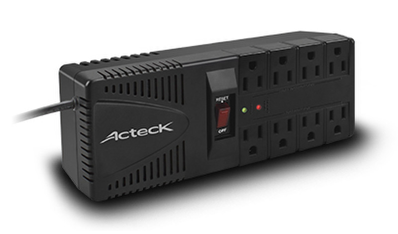 Acteck RV-001 8AC outlet(s) Schwarz Spannungsschutz