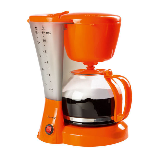 Domoclip DOM163OR Drip coffee maker 1.2L 12cups Orange coffee maker
