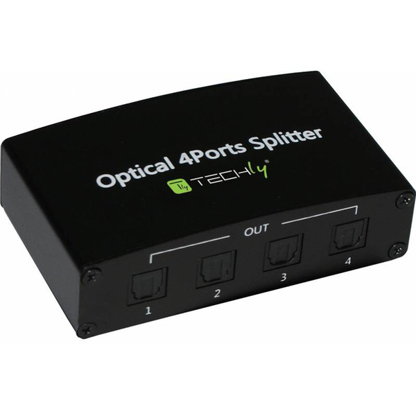 Techly Digital Audio Splitter 4 Toslink Ports IDATA TOS-SP4