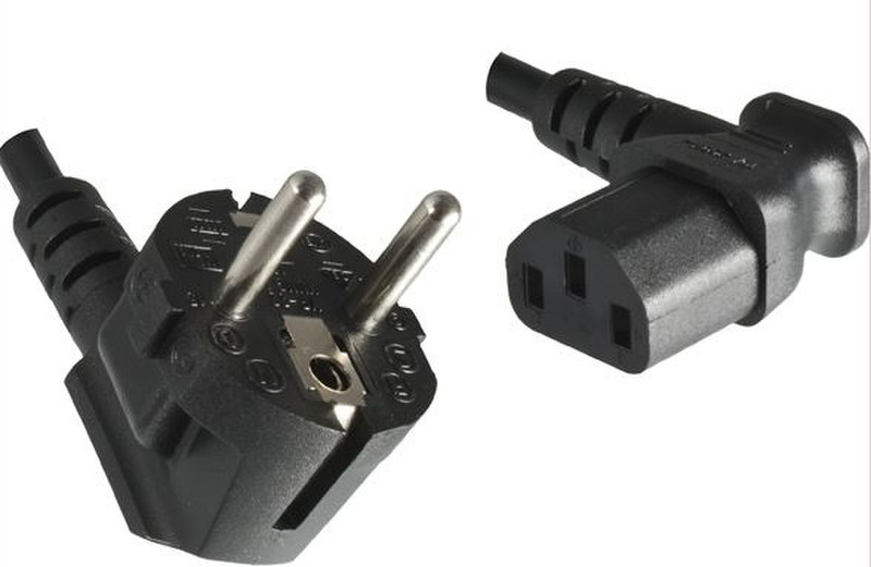 Mercodan 920209 1.8m C13 coupler CEE7/7 Schuko Black power cable