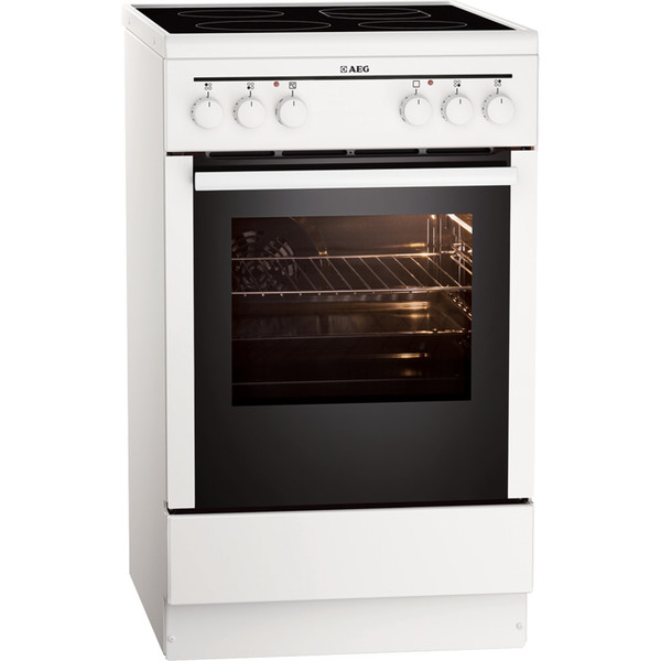 AEG 40095VD-WN Freestanding cooker Ceramic hob A Белый кухонная плита