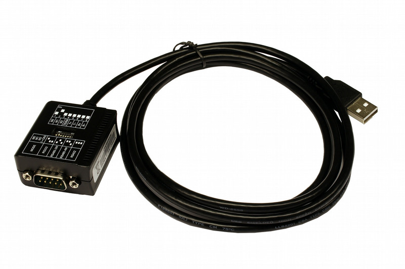 EXSYS EX-1309-9 USB 2.0 RS-232/422/485 Черный кабельный разъем/переходник