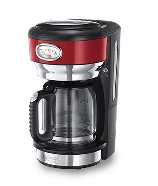 Russell Hobbs 21700-56 Drip coffee maker 1.25L 10cups Black,Red,Stainless steel coffee maker