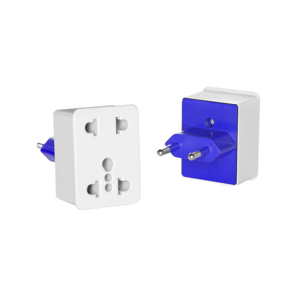 Conair NWD1 Тип C (Europlug) Универсальный Синий, Белый адаптер сетевой вилки