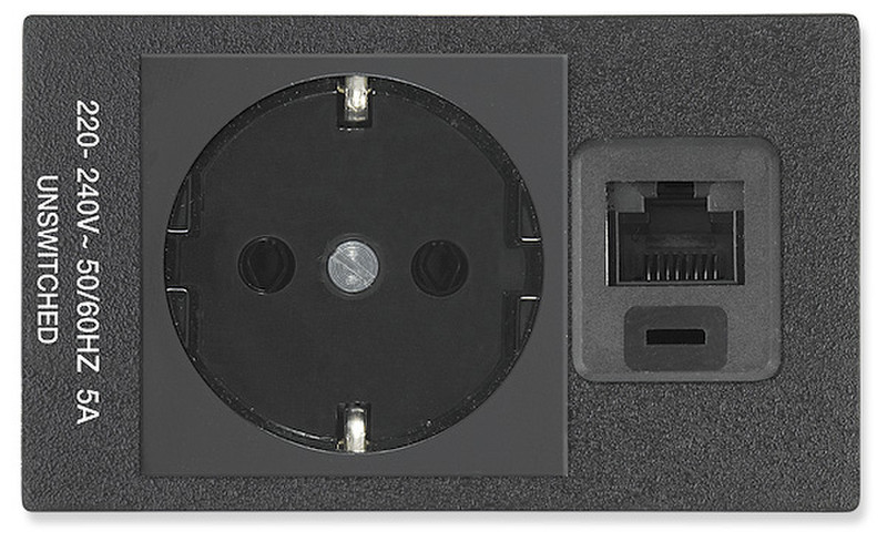 Extron 70-568-02 RJ-45 Black socket-outlet