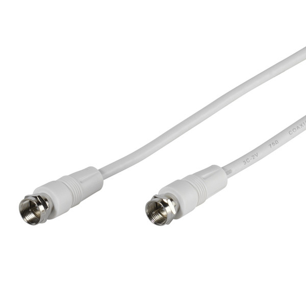 Vivanco 30232 1.5m F F White coaxial cable