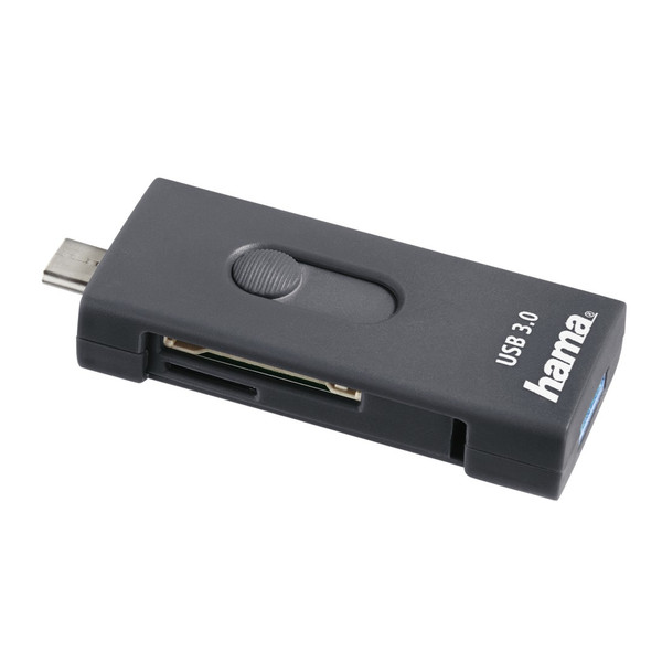 Hama 135753 USB 3.0 (3.1 Gen 1) Type-A/Type-C Grau Kartenleser