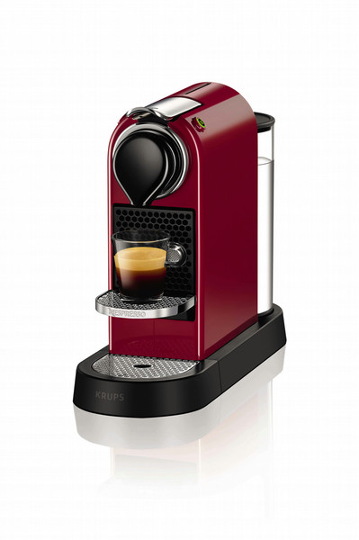 Krups Nespresso CitiZ Pad-Kaffeemaschine 1l Schwarz, Rot