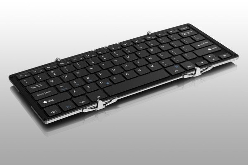 Aluratek ABLKO4F Bluetooth Schwarz, Silber Tastatur für Mobilgeräte